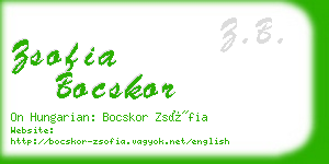 zsofia bocskor business card